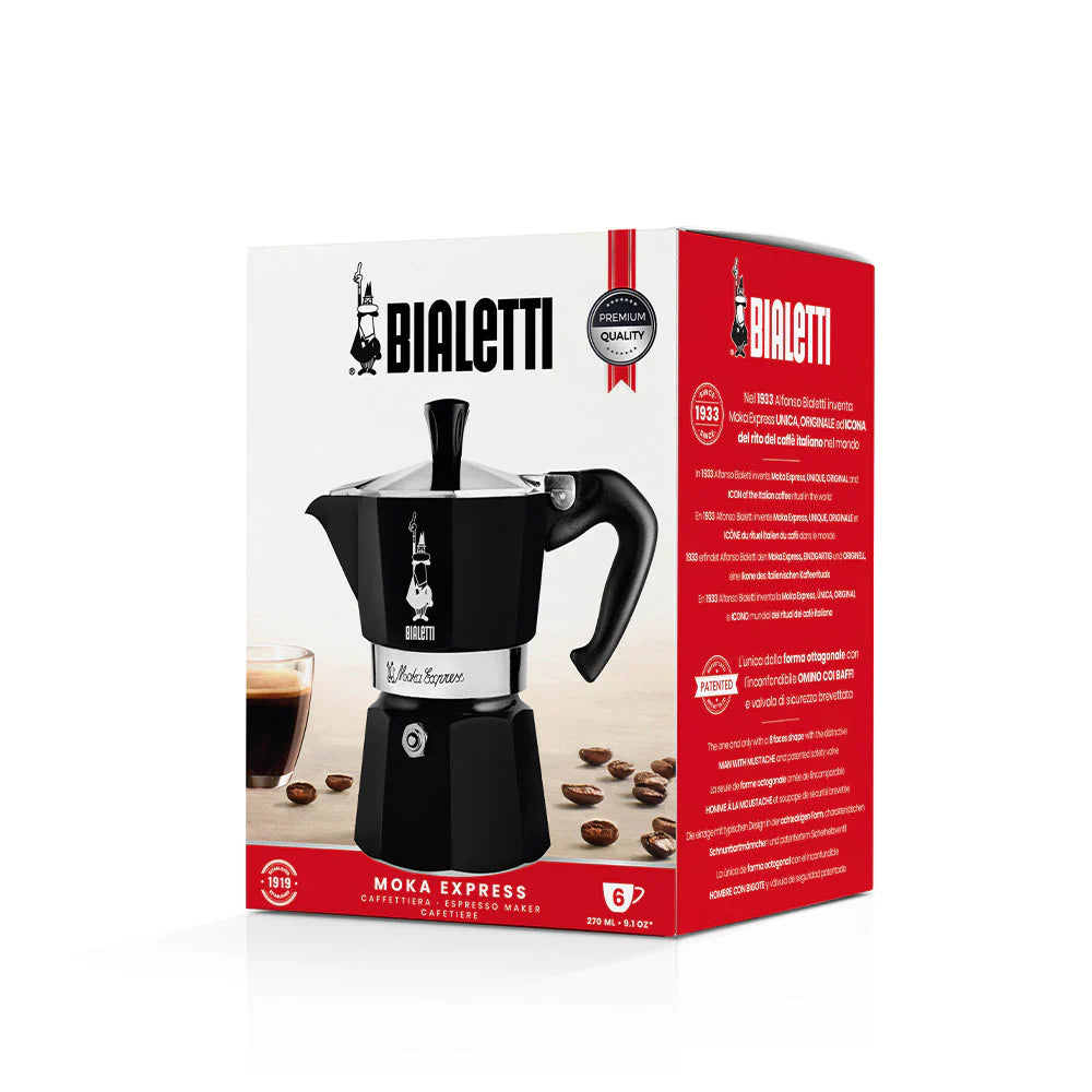 BIALETTI MOKA EXPRESS ALUMINIUM STOVETOP COFFEE MAKER (6 Cup)
