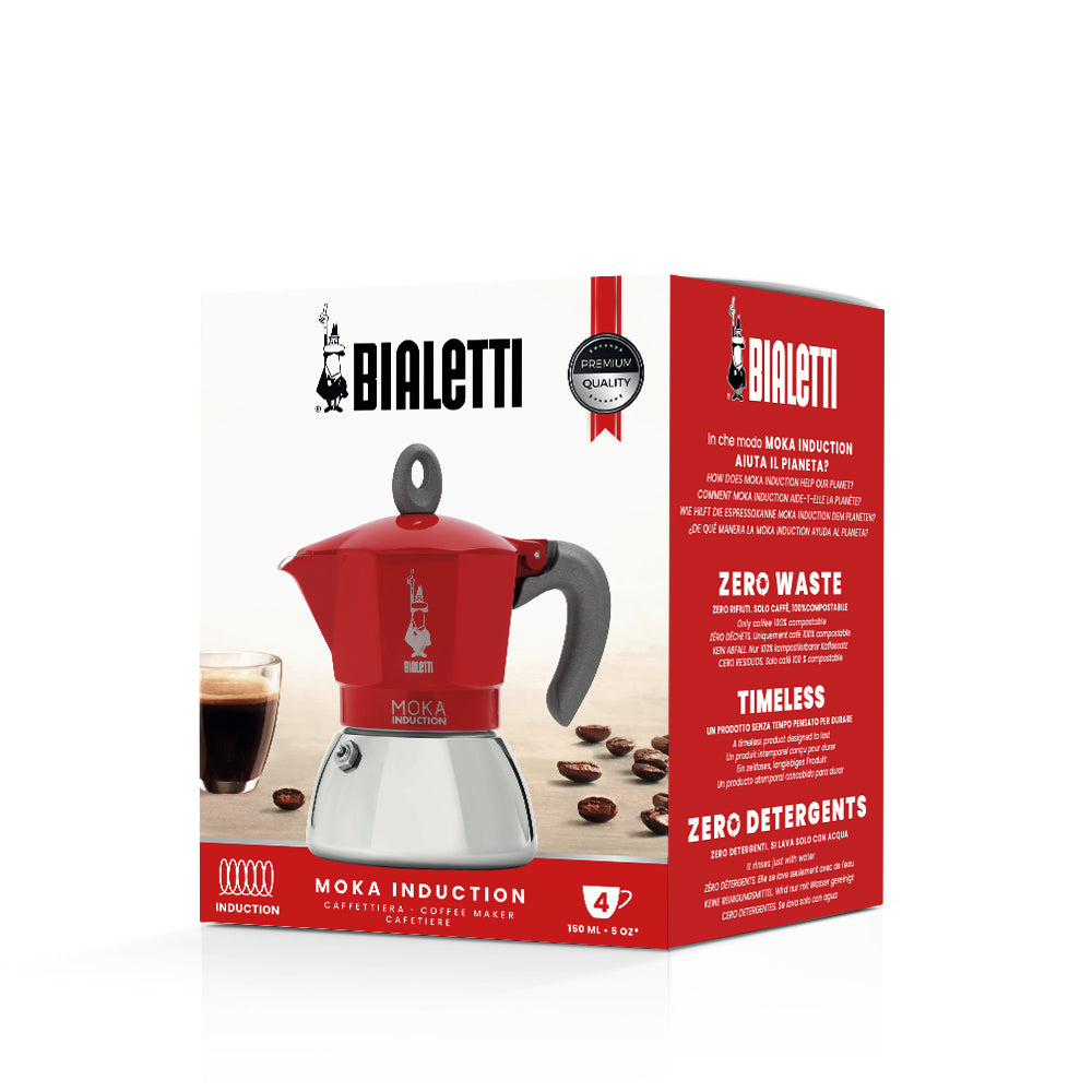 BIALETTI MOKA INDUCTION STOVETOP COFFEE MAKER - 4 CUP