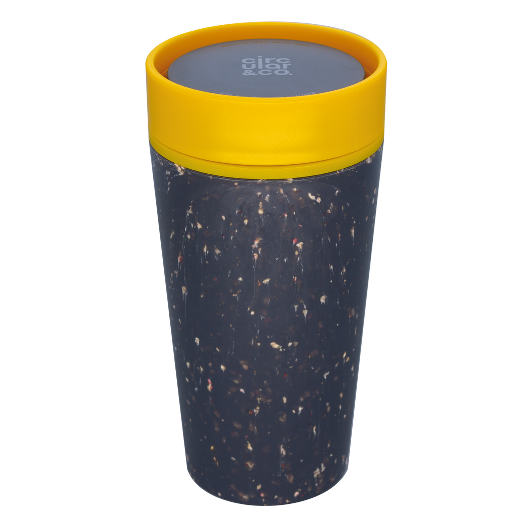 12oz CIRCULAR&CO. Reusable Cup - BLACK/MUSTARD