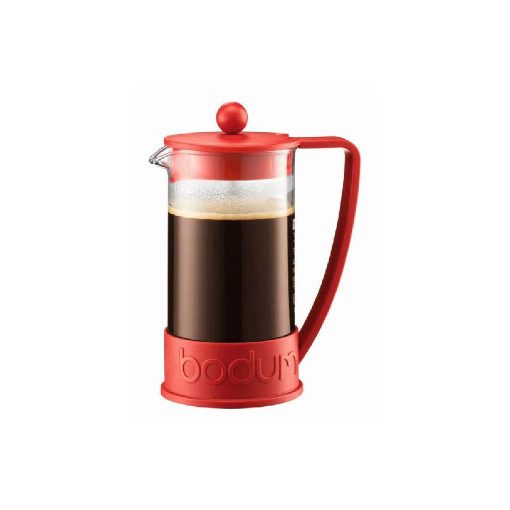 Bodum Brazil French Press Coffee Maker, 3 cup, 1.0 L, 34 oz - Red