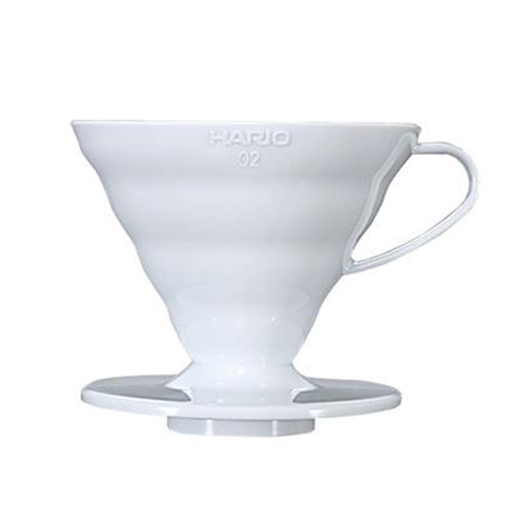 Hario V60 Plastic Coffee Dripper White - Size 02