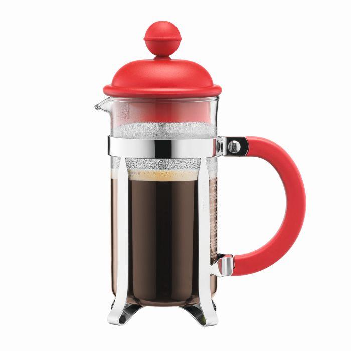BODUM CAFFETTIERA COFFEE MAKER, 3 CUP, 0.35 L, 12 OZ - RED